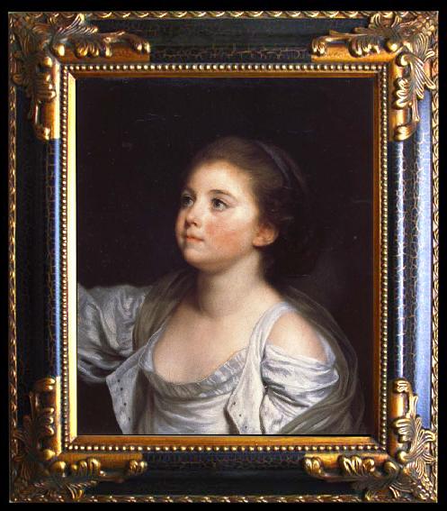 framed  Jean-Baptiste Greuze A Girl, Ta063